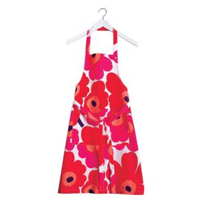 Marimekko - Pieni Unikko Tablier, blanc / rouge