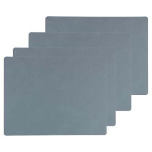 LindDNA - Set de table Square L , 35 x 45 cm, Nupo bleu clair (set de 4)