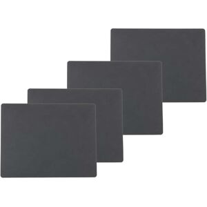 LindDNA - Set de table Square L , 35 x 45 cm, Nupo anthracite (set de 4)