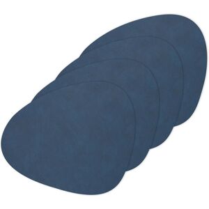 LindDNA - Set de table Curve L, Nupo midnight blue (jeu de 4)