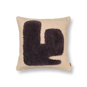 ferm LIVING Lay Coussin 50 x 50 cm sable marron fonce