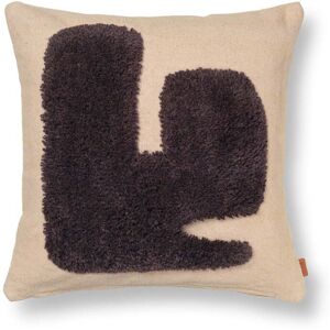 ferm LIVING - Lay Coussin 50 x 50 cm, sable / marron foncé