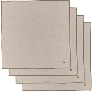 House Doctor - Twinkle Serviettes, 40 x 40 cm, taupe (lot de 4)