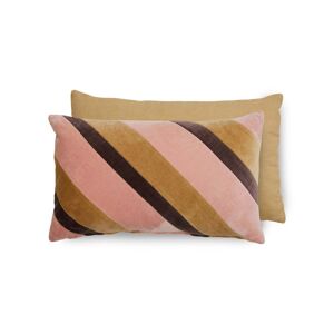 HKliving - Striped Coussin en velours, 50 x 30 cm, sunkissed