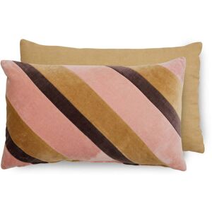 HKliving - Striped Coussin en velours, 50 x 30 cm, sunkissed