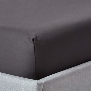 Homescapes - Drap-housse uni Grand Bonnet 100 % coton égyptien 1000 fils coloris gris foncé 90 x 190 cm - Gris Foncé - Publicité