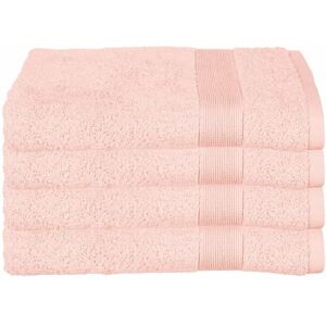 Lot de 4 Draps de bain en Coton Rose tissu éponge 70 x 130 cm Atmosphera Rose - Publicité