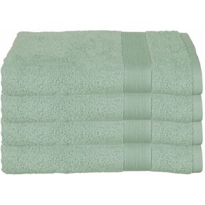 Lot de 4 Draps de bain en Coton Vert céladon tissu éponge 70 x 130 cm Atmosphera Vert - Publicité