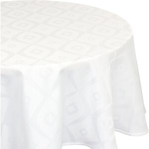 LINNEA Nappe Jacquard BRUNCH Rond Ronde 180 cm - Blanc - Publicité