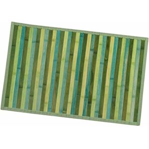 Emmevi Mv S.p.a. - Tapis en Bois de Bambou Cuisine Salle de Bain Chambre Anti-dérapant Petit Déjeuner Napperon Vert - 50x275 cm - Publicité