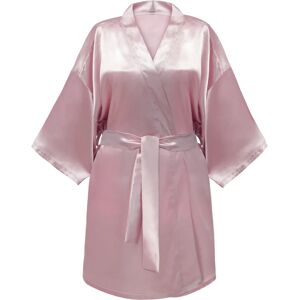 GLOV Bathrobes Kimono-style peignoir pour femme satin Pink 1 pcs