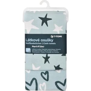 T-Tomi Cloth Towels Hearts & Stars serviette de bain 80x100 cm 2 pcs