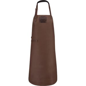 Tablier de cuisine artisanal cuir Buffalo Marron Witloft [Noir]