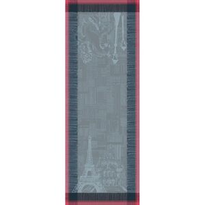 Chemin de table antitache déperlant pur coton rouge 55X150 Garnier Thiebaut [] - Publicité
