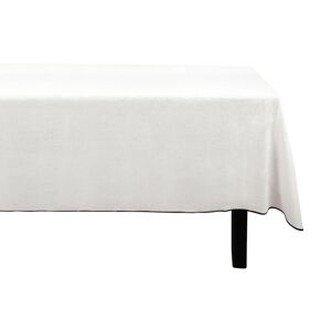 Vente-unique.com Nappe en coton et lin a bordure noire - 170 x 300 cm - Blanc casse - BORINA