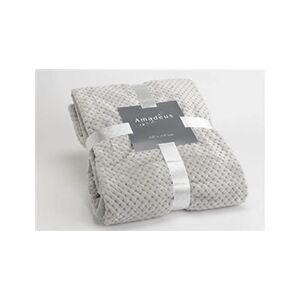 Amadeus Plaid damier 130x170 gris clair - - Gris - Polyester - Publicité