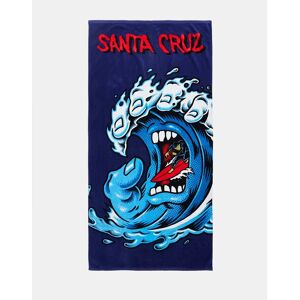 Santa Cruz Serviette de plage aA  motif vague hurlante Bleu Bleu One Size unisex