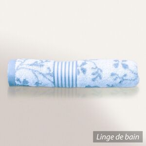 Linnea Serviette De Toilette 50x100 Cm Vintage Floral Bleu 550 G/M2 - Publicité