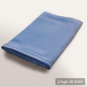 Linnea Serviette De Toilette 50x100 Cm Nid D'abeille Pure Waffle 300 G/M² Bleu Mer - Publicité