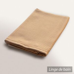 Linnea Drap De Douche 70x140 Cm Nid D'abeille Pure Waffle 300 G/M² Beige - Publicité