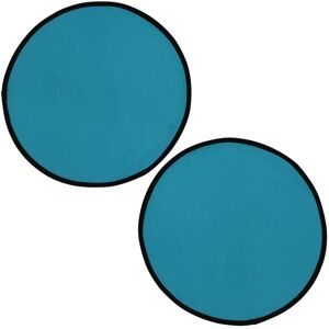 Linnea Lot De 2 Set De Table Rond 38 Cm Diabolo Bleu Canard Traitement Teflon - Publicité