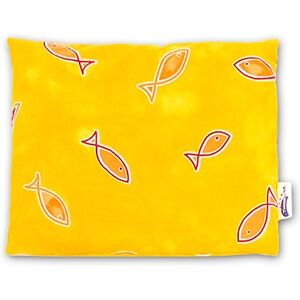 Coussin aux Noyaux de Cerise 23 x 26 cm Design 49 Poissons jaune