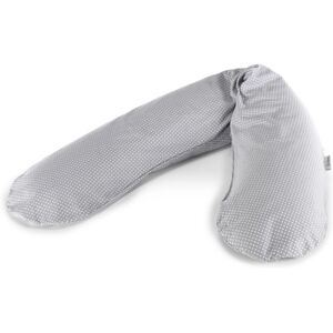 THERALINE Coussin d'allaitement Original Points, gris 190 x 40 cm