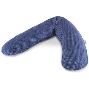 THERALINE Coussin d'allaitement Original Points, bleu marine 190 x 40 cm