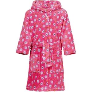 Playshoes Peignoir de bain enfant polaire fleurs rose 110/116