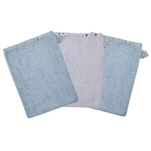 WÖRNER SÜDFROTTIER Gant de toilette enfant baleine bleu, lot de 3