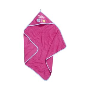 Playshoes Cape de bain enfant éponge flamant rose 75x75 cm