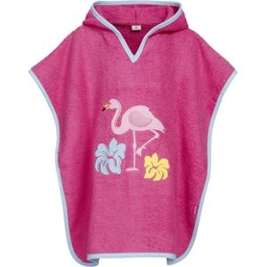 Playshoes Poncho de bain enfant eponge flamant rose