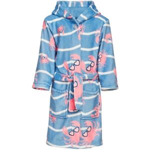 Playshoes Peignoir de bain enfant polaire crabe bleu/rose 98/104