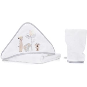 fillikid Cape de bain enfant gant de toilette blanc