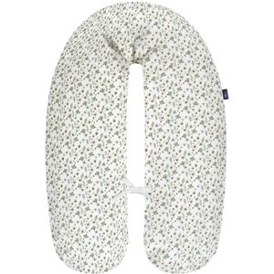 Alvi® Housse de coussin d'allaitement Petit Fleurs vert/blanc 190 cm