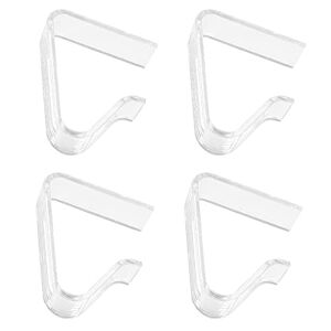 Disnace Pinces À Nappe Plastique, 4 Pièces Clips de Nappe Table Anti-Glissant, Clip Transparent pour Fixation de Nappe, Attache Nappe pour Jardin Restaurant Pique-Nique Mariage Fête (Gros) - Publicité