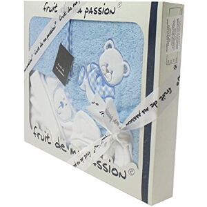 Fruit de ma passion Coffret Sortie de bain bleu Motif Nounours - Publicité