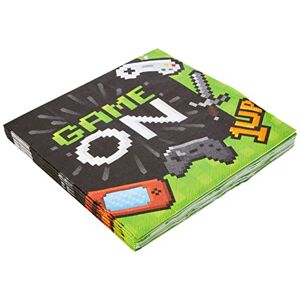Creative Lot de 16 serviettes en papier Motif Game On Lunch - Publicité