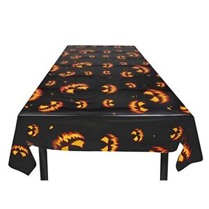 Boland 72309 – Nappe de Table en Forme de Citrouille effrayante, Taille 120 x 180 cm, Noir/Orange, Plastique, décoration de Table, Anniversaire, fête, Halloween - Publicité