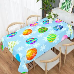 Morbuy Nappe de Pâques Rectangulaire, Œufs de Pâques Fleurs Herbe Printemps Nappe Imperméable et Anti Tache Nappes de Table à Manger pour Fête Jardin Picnic (Pétale,140x210cm) - Publicité