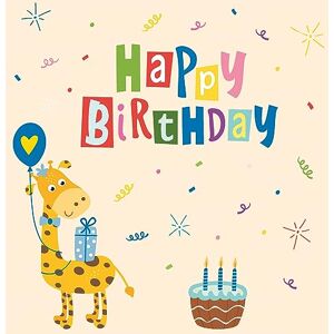 PPD Lot de 20 serviettes en papier avec motif girafe pour anniversaire d'enfant 33 x 33 cm - Publicité