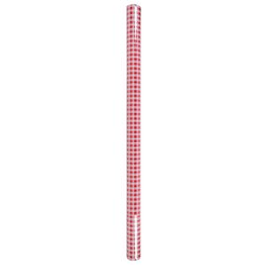Nappe en rouleau papier gaufré Toile de lin - 6x1,18m - Vichy rouge - Lot de 16 Gris
