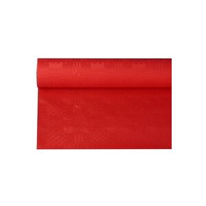 Papstar Nappe damassée, (l)1,2 x (L)8 m, rouge - Lot de 3