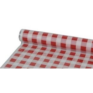 Papstar Nappe en film 'Carreau', rouge / blanc