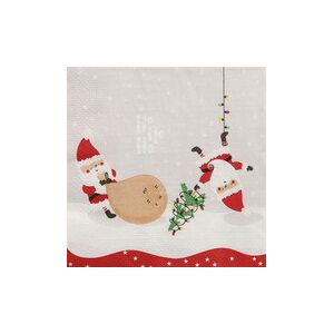 Papstar Serviette à motif de Noël 'Lutins de Noël' - Lot de 7 Bleu