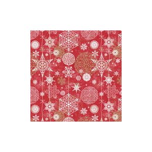 Papstar Serviette à motif de Noël 'Yew Branches' - Lot de 6 Assorties pastel