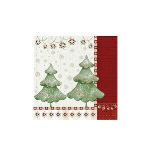 Papstar Serviette à motif de Noël 'Winter Harmony' - Lot de 6 Rose pastel