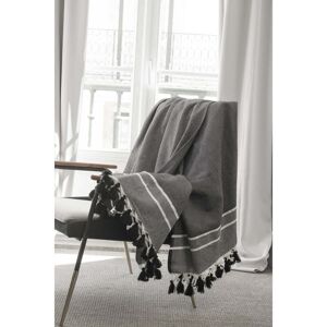 Febronie Plaid coton 130x170 noir