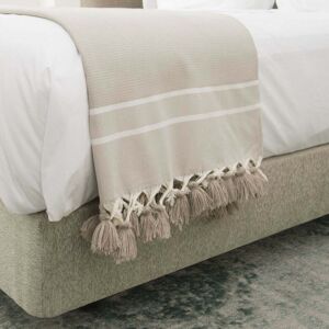 Febronie Plaid coton 160x250 taupe clair