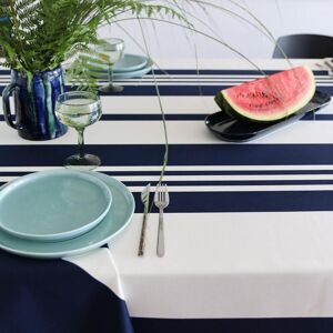 Maison Jean-Vier Nappe coton Bleu 180x350 cm